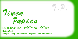 timea papics business card
